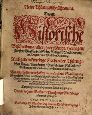 Newe Thüringische Chronica