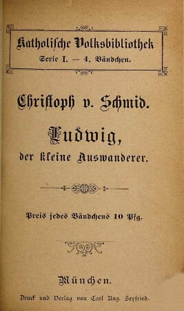 Ludwig, der kleine Auswanderer