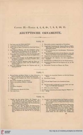 Capitel II: Aegyptische Ornamente