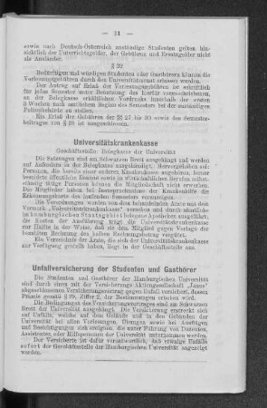 Unfallversicherung der Studenten und Gasthörer