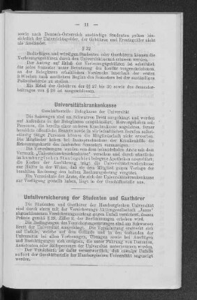 Unfallversicherung der Studenten und Gasthörer