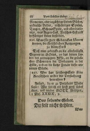 Das siebende Gebot.