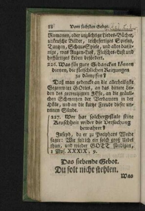 Das siebende Gebot.