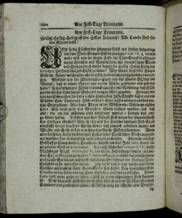 Am Fest-Tage Trinitatis. - Am I. Sonntage nach Trinitatis.