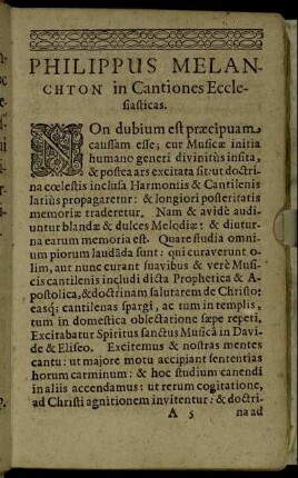 Philippus Melanchton in Cantiones Ecclesiasticas.