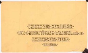 Skizze zu Bebauung des Grundstückes Wrangelstraße, Berlin: Text