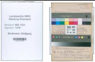 Entnazifizierung Wolfgang Brinkmann , geb. 00.00.0000 (Regierungsrat)