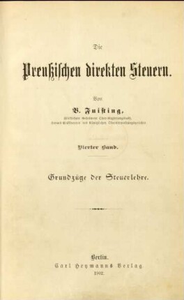 Bd. 4: Grundzüge der Steuerlehre