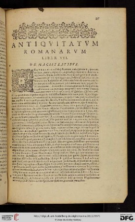 Liber VII: De magistratibus