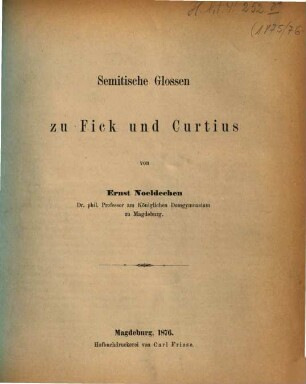 Bericht über das Königl. Dom-Gymnasium zu Magdeburg : von ... Ostern bis Ostern .... 1875/76
