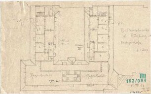 Fischer, Theodor; Würzburg, Münsterplatz; Sparkasse - Grundriss DG