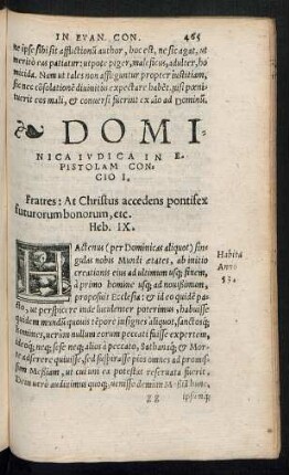 Dominica Iudica In Epistolam Concio ...