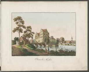 Rittergut Oberau. Abbildung 13 aus: Lindau, Wilhelm Adolf: Gedrängte Beschreibung der Stadt Meissen, ihre Sehenswürdigkeiten und Umgebungen. 1817. Dresden: SLUB Hist.Sax.H.67