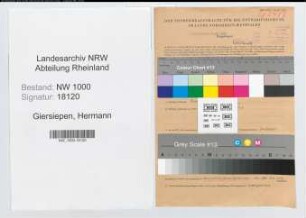 Entnazifizierung Hermann Giersiepen, geb. 03.10.1887 (Angest.)