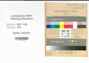Entnazifizierung Heinrich Garbe , geb. 13.11.1919 (Polizist)
