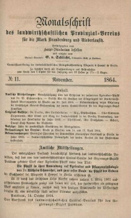 No 11. November. 1864.