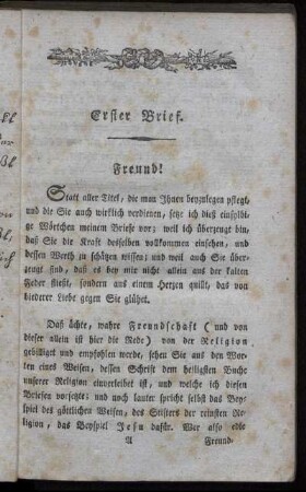 Erster Brief. - Fünfter Brief.