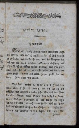 Erster Brief. - Fünfter Brief.