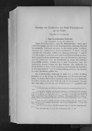 Beiträge zur Geschichte der Stadt Friedrichstadt an der Eider
