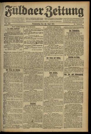 Ausgabe vom Donnerstag, den 28. Juni 1917.