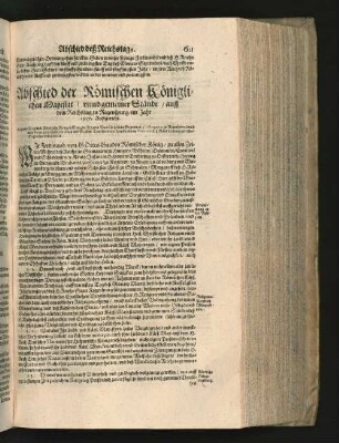Abschied der Römischen Königlichen Mayestat/ unnd gemeiner Stände ... [u.a.]