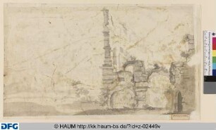 Ruine eines großen Gebäudes