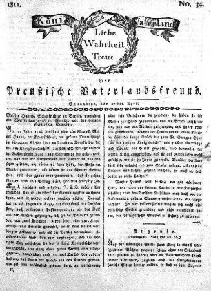 No. 34., vom 27sten April