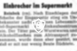 Einbrecher im Supermarkt