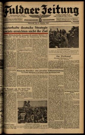 Ausgabe vom Mittwoch, den 06. Oktober 1943.
