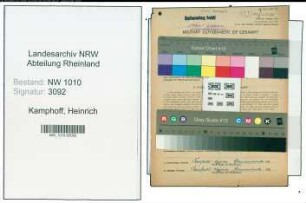 Entnazifizierung Heinrich Kamphoff , geb. 13.02.1903 (Verw.Angestellter)