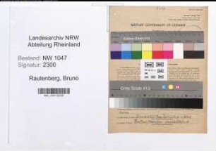 Entnazifizierung Bruno Rautenberg , geb. 17.04.1912 (Polizist)