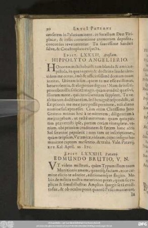 Epist. LXXXII. Atestam. Hippolyto Angelierio.