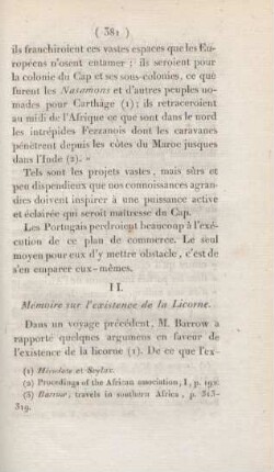 II. Mémoire sur l'existence de la licorne