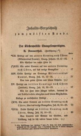 Dr. Martin Luther's sämmtliche Werke, 12. Abth. 1, Homiletische und katechetische Schriften ; Bd. 12, Kirchenpostille ; 2, Evangelienpredigten ; Bd. 3, enthaltend den Sommertheil der Evangelienpredigten vom Sonntag Misericordias Domini bis zum Trinitatissonntag