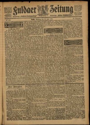 Zweite Ausgabe vom Dienstag, den 30. Juni 1903.