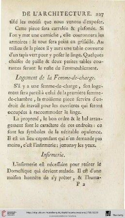 Logement de la Femme-de-chambre