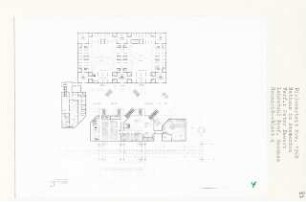 Rathaus, Amsterdam-Groot Waterloo (Diplomarbeit bei Bernhard Hermkes): Empfang, Grundriss 2. Obergeschoss 1:200