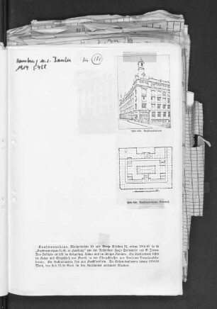 Zu 181. Abb. 825. Kaufmannshaus. Abb. 826. Kaufmannshaus, Grundriß.