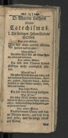 Die heiligen Zehen Gebote Gottes.