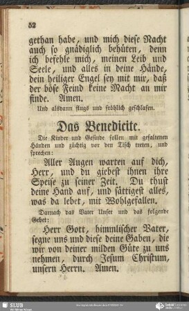 Das Benedicite