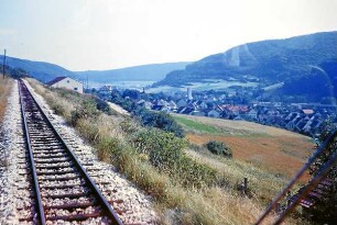 Unterkochen: auf der Strecke Neresheim - Aalen der Härtsfeldbahn Aalen - Neresheim - Dillingen: rechts Unterkochen: Blickrichtung Neresheim