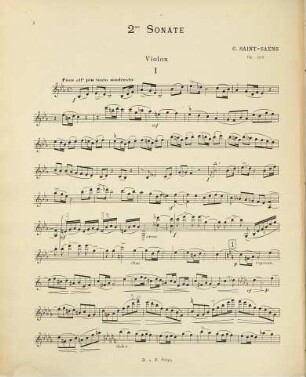 2me sonate : pour violon et piano ; Op. 102 ; à monsieur et madame L. Carembat