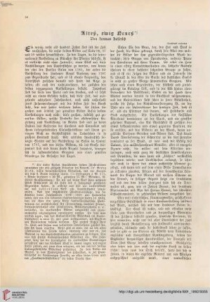 Altes, ewig Neues