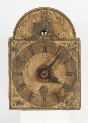 Holzräderuhr mit Papierschild, Lorenz Tritschler, Schwarzwald, um 1780
