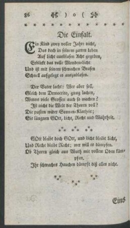 Die Einfalt