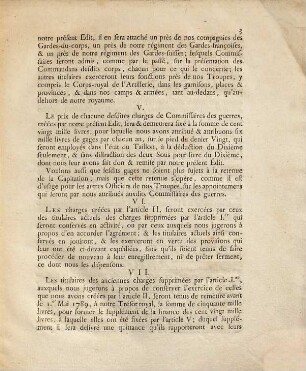 Edit du roi, portant suppression & création des offices de commissaires des guerres : donné à Versailles au mois d'Avril 1788