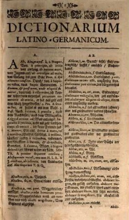 Joannis Frisii Dictionarium Latino-Germanicum Nec Non Germanico-Latinum : Accesserunt Nomenclatura Regionum, Populorum, Urbium, Fluvorum & Montium. ...