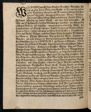 2-12, Wir Joseph von Gottes Gnaden erwaehlter ...