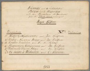 Répertoire de nouvelles danses favorites 5, Flöte. - BSB Mus.Schott.Ha 9442-2