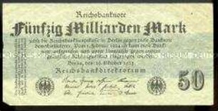 Reichsbanknote 50 Milliarden Mark
